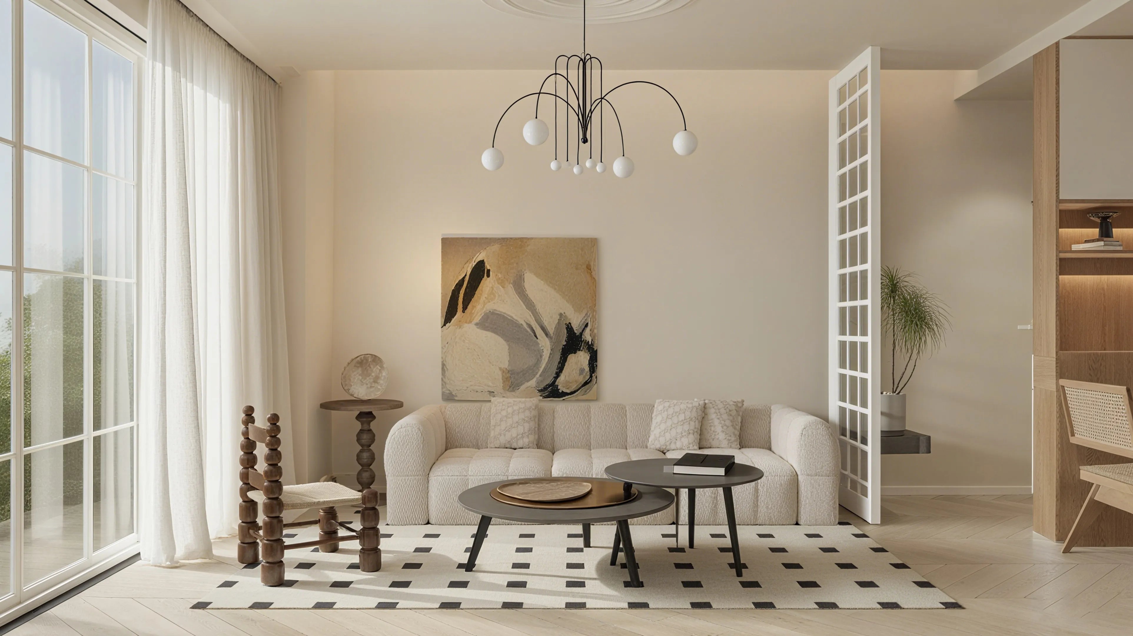 Celia Curtains for a Colorful Living Room
