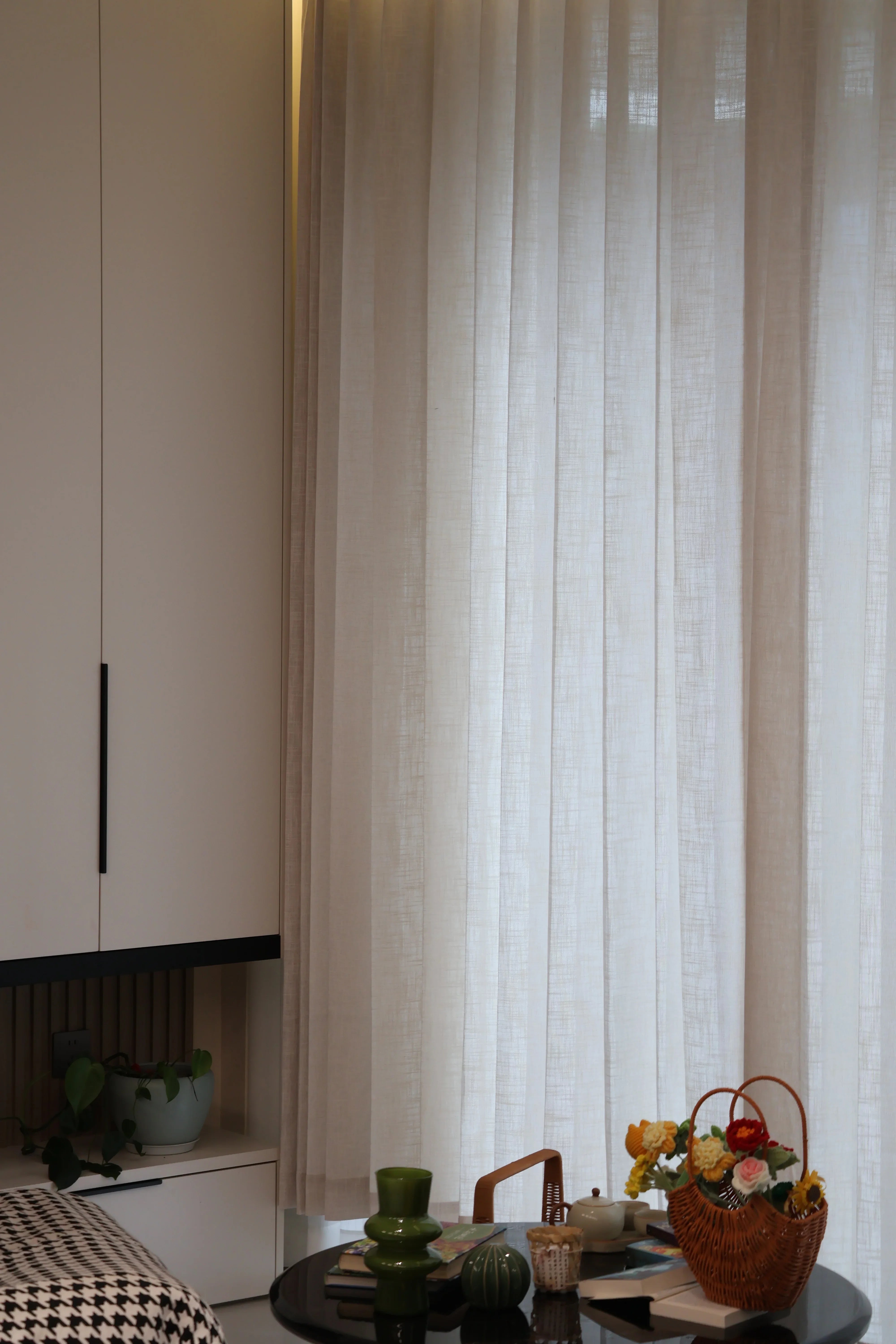 Grove Sage Green Linen Curtains for Bedroom