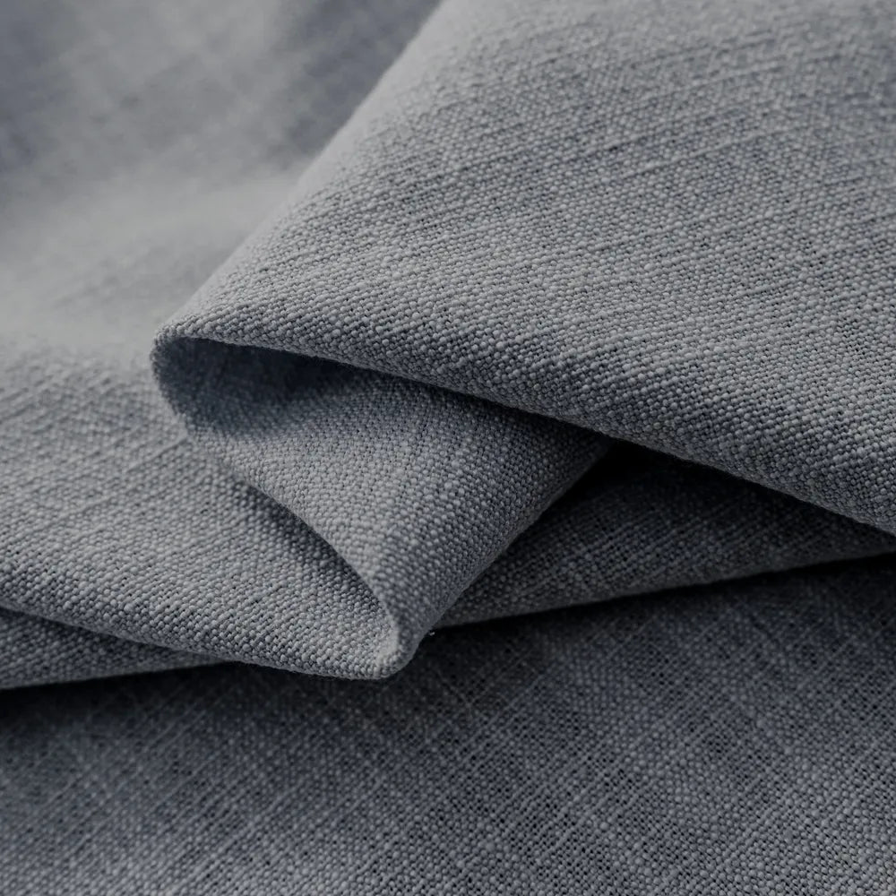 Pearl Blue Linen Curtains for Coastal Bedroom